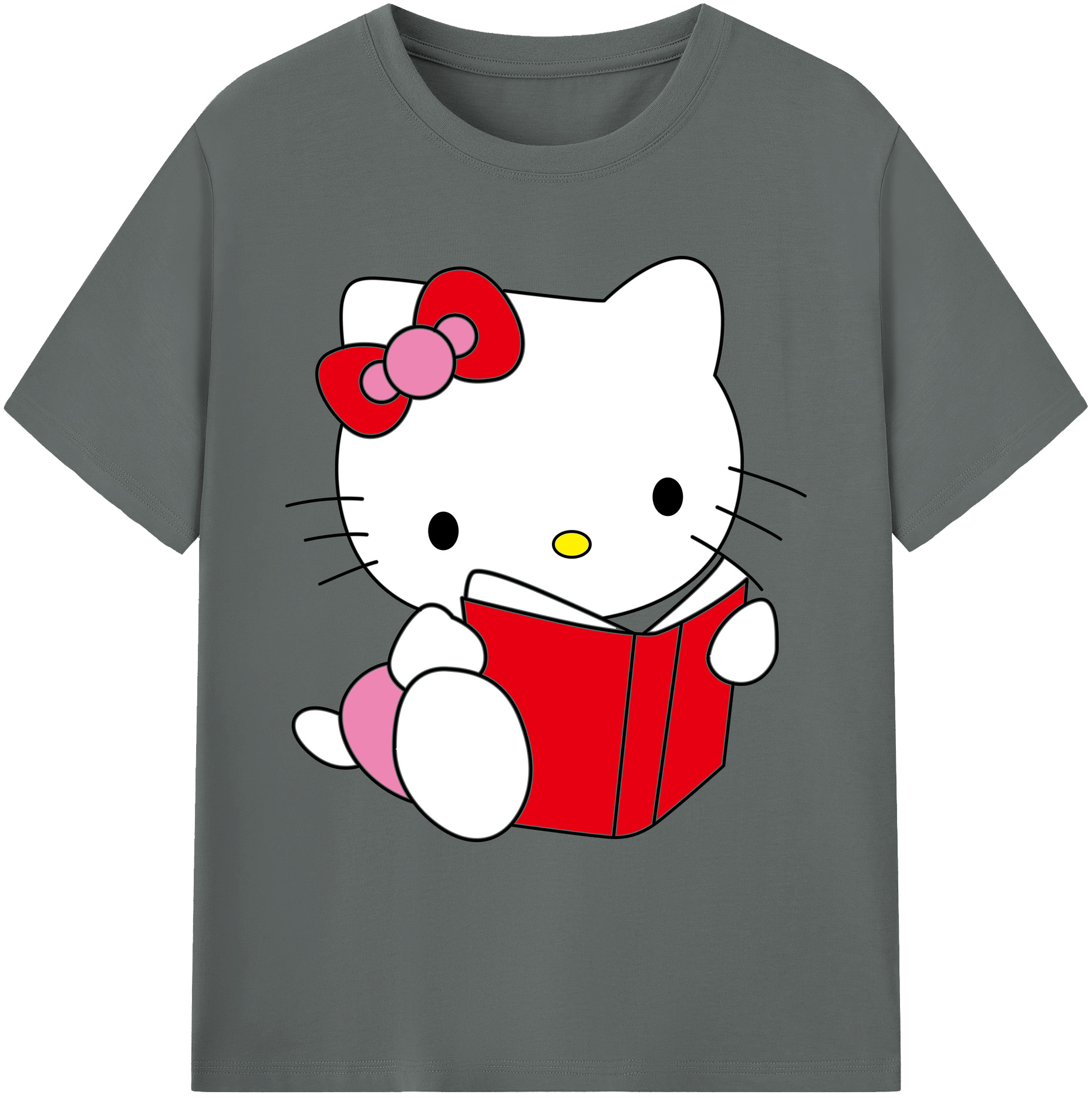（画像用） Hello Kitty ハローキティ 綿100％ メンズ半袖Tシャツ｜肌触りやわらか＆通気性